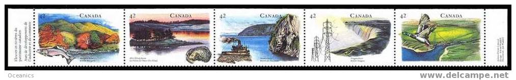 Canada (Scott No.1412a - Rivières Du Patrimoine / Heritage Rivers) [**] Bande Du Haut De Carnet / Booklet Top Strip - Unused Stamps