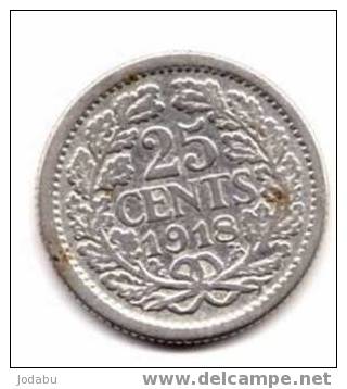 25 Cent De 1918 Des Pays-bas - 25 Centavos