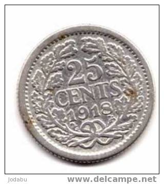 25 Cent De 1918 Des Pays-bas - 25 Cent