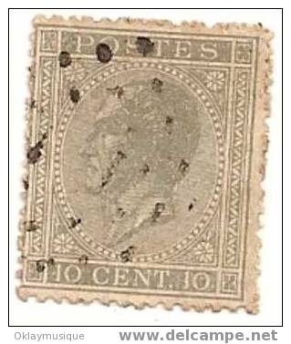 Timbre DE BELGIQUE N° 17 - 1865-1866 Profil Gauche