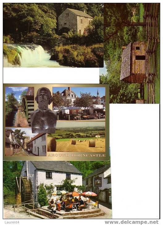 4 Water Mill Poscard - 4 Carte De Moulin A Eau - Moulins à Eau