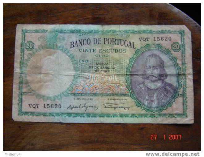 20 ESCUDOS 1959 BANCO DE PORTUGAL - Portogallo