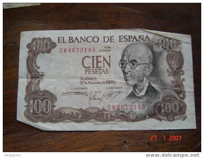 100 PESETAS 1970 EL BANCO DE ESPANA - 100 Peseten