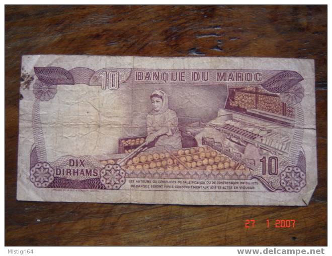 10 DIRHAMS BANQUE DU MAROC 1970 - Marokko