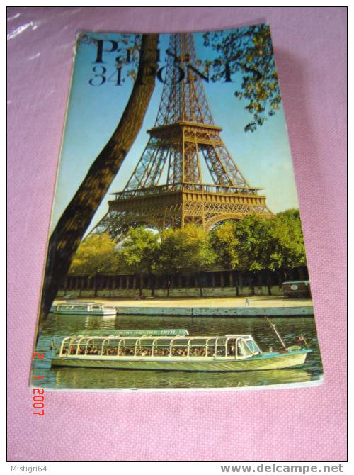 LIVRET : PARIS 34 PONTS 1972 - Turismo