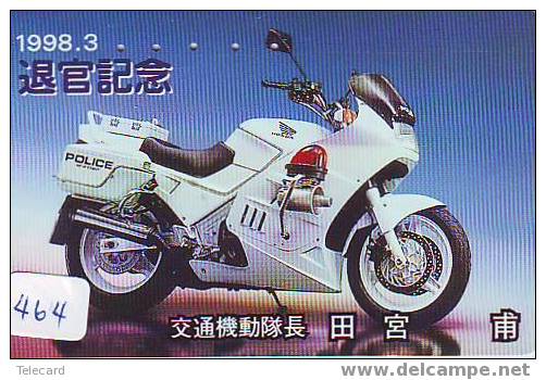 POLICE MOTORSPORT MOTORRACE Sur Telecarte Japan (464) - Polizia