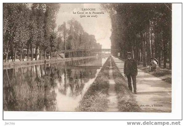 LAROCHE CANAL ET PASSERELLE REF 2240 - Laroche Saint Cydroine