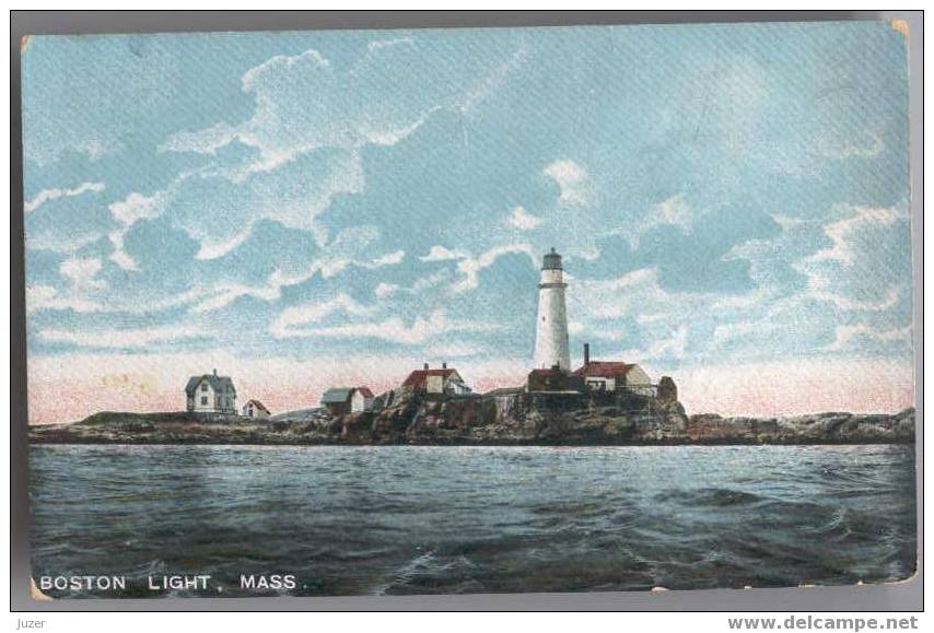 USA, Boston: Lighthouse. Old And Vintage Postcard - Boston