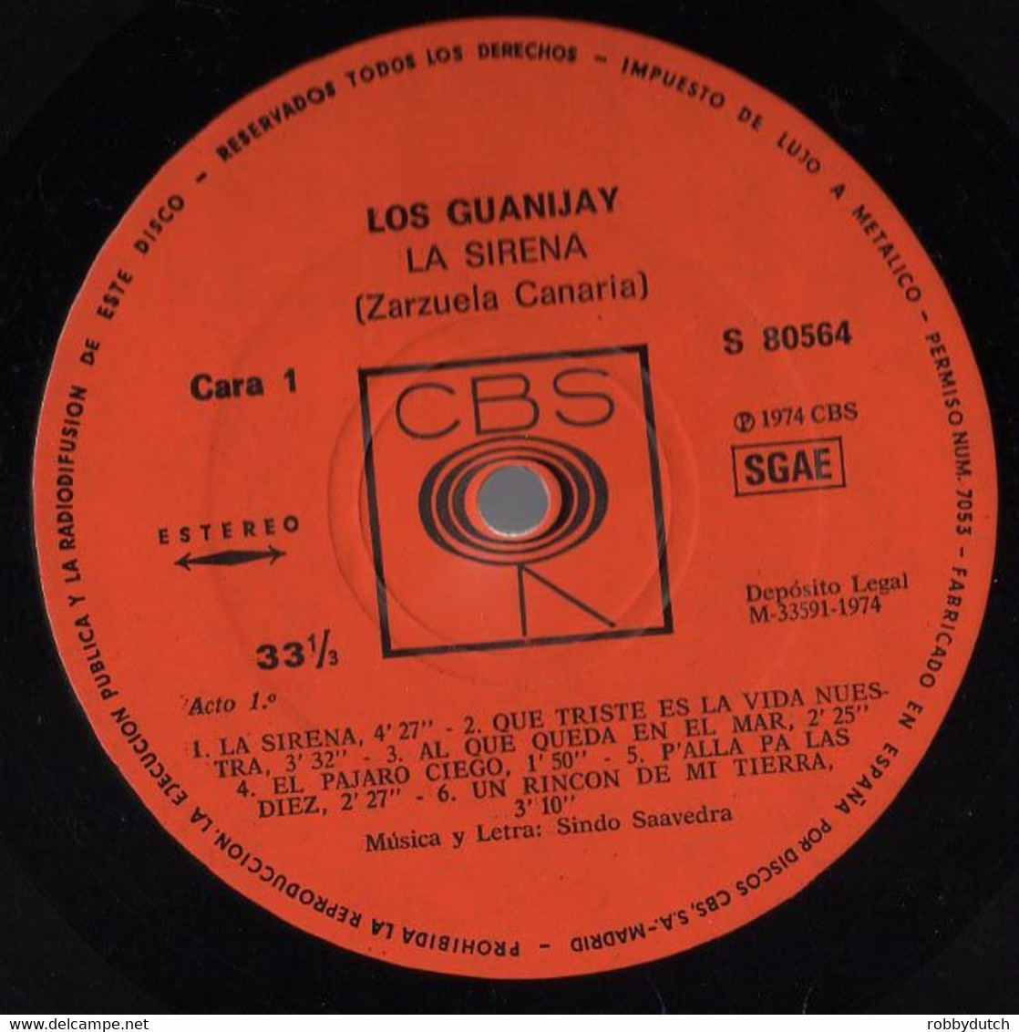 * LP * LOS GUANIJAY - LA SIRENA ( 1974 Ex-!!!) - Musicals