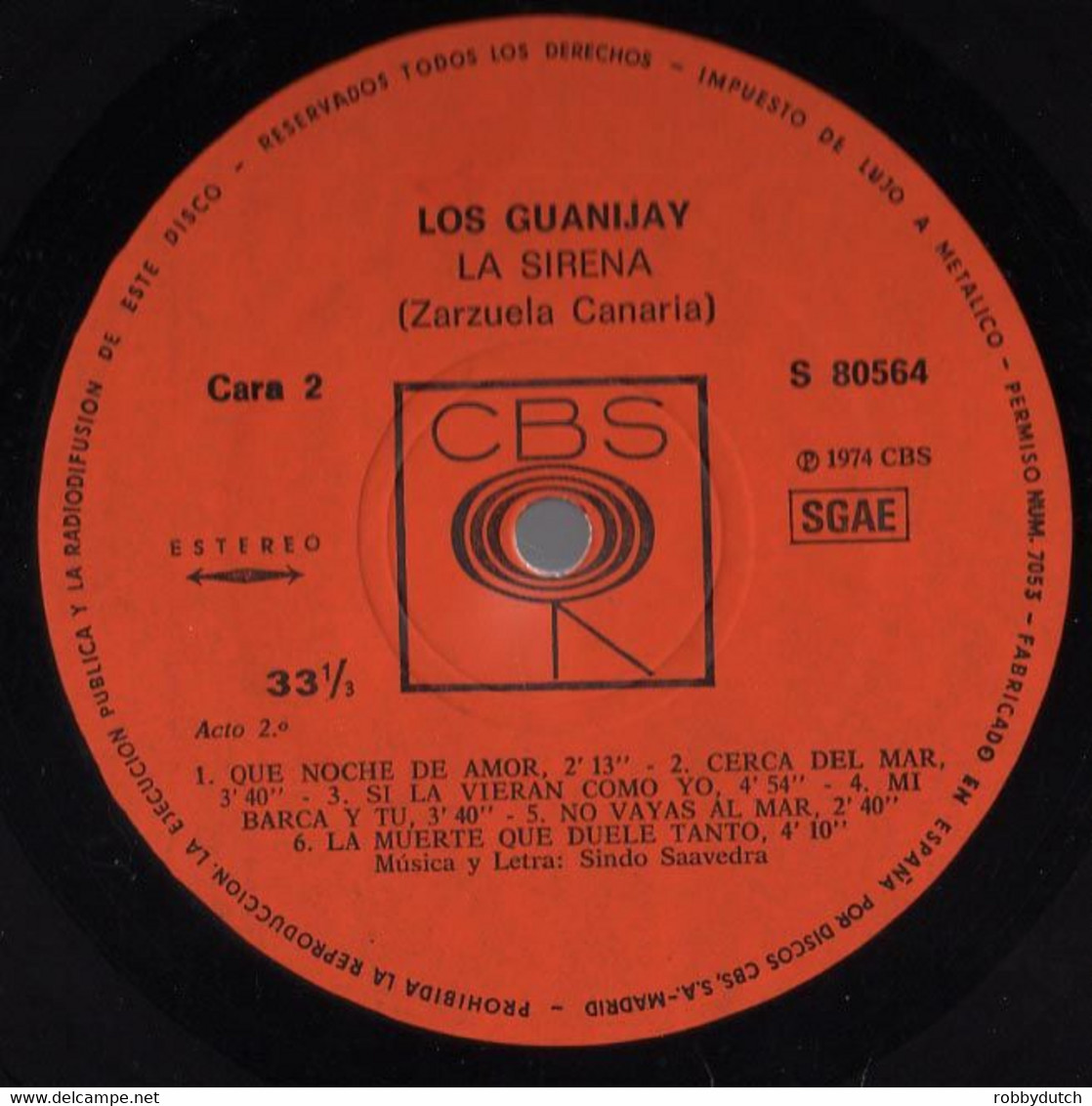 * LP * LOS GUANIJAY - LA SIRENA ( 1974 Ex-!!!) - Musicales