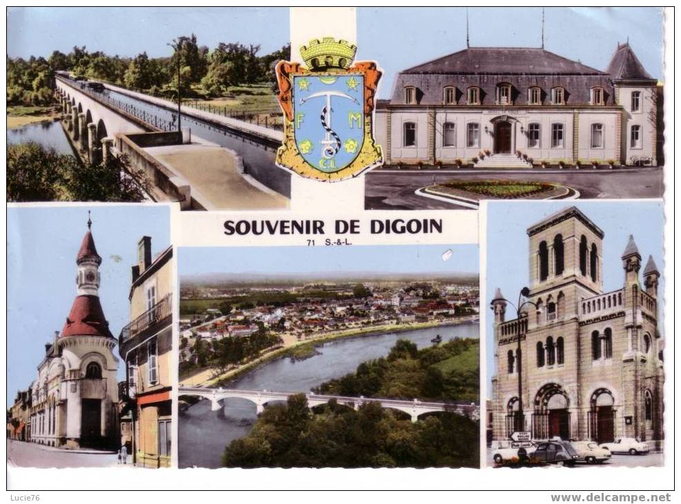 DIGOIN  -  5 Vues   Et   Blason   -   N° C 61 - Digoin