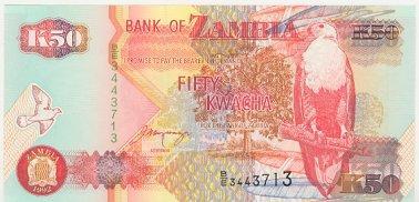 ZAMBIE   50 Kwacha Daté De 1992  Signature 11   Pick 37b   *****BILLET  NEUF***** - Zambia