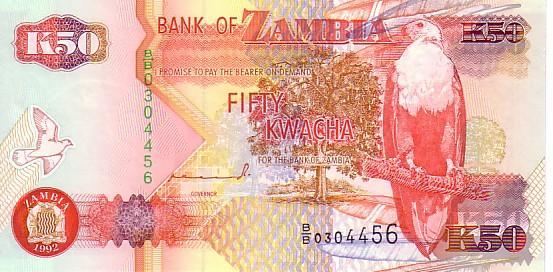 ZAMBIE   50 Kwacha  Daté De 1992    Pick 37a  Signature 10     *****BILLET  NEUF***** - Zambia