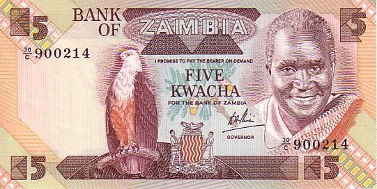 ZAMBIE   5 Kwacha   Non Daté (1980-1986)   Pick 25c  Signature 6    *****BILLET  NEUF***** - Zambie