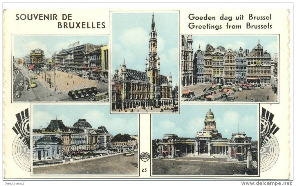 Belgique.Souvenir De Bruxelles.Belle Cpsm Multi-vues. - Panoramische Zichten, Meerdere Zichten