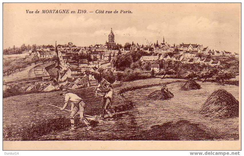 Vue De MORTAGNE En 1789.  Côté Rue De Paris - Mortagne Au Perche