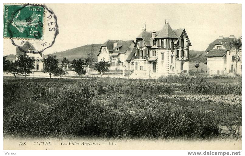 VITTEL   -   Les Villas Anglaises     (Carte Ayant Voyagé En 1911) - Vittel