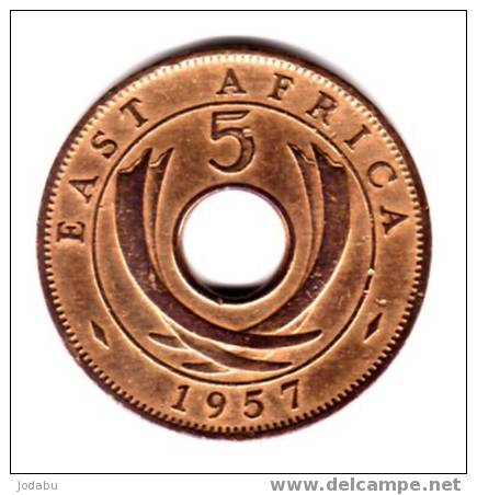 5 Cents East-africa De 1957 - Colonias