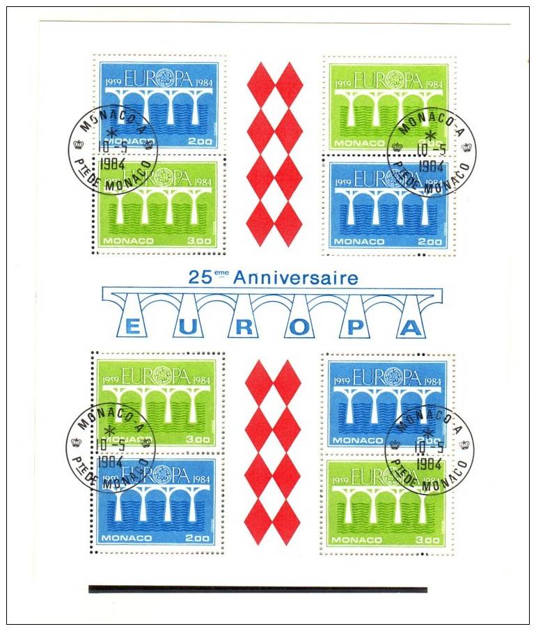 MONACO USED MICHEL BL 26 EUROPA 1984 - 1984