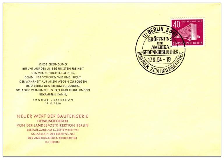 GERMANY BERLIN FDC MICHEL 122 - Other & Unclassified