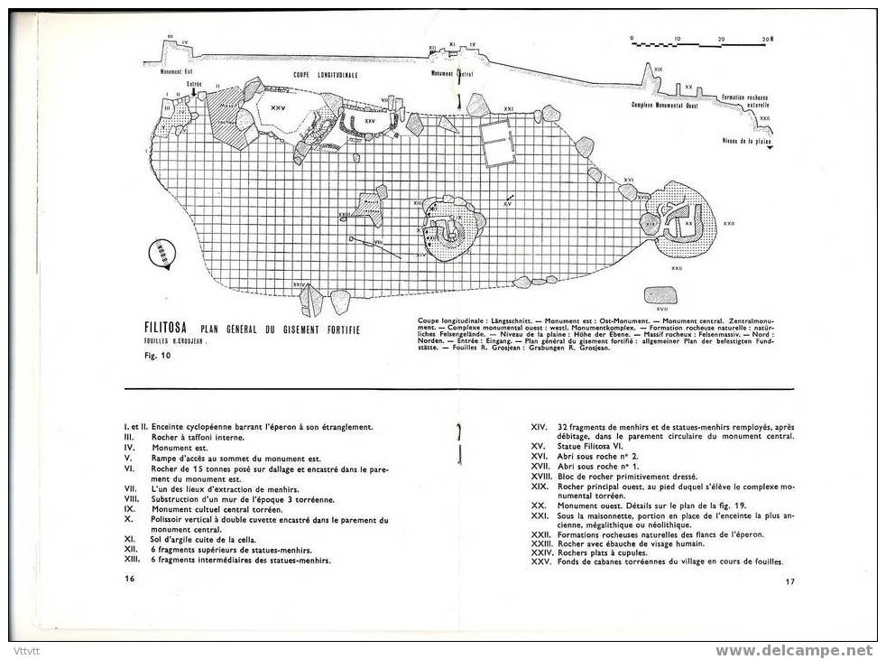 Plaquette Filitosa (Corse), Haut Lieu De La Corse Préhistorique. Collection : Promenades Archéologiques 1. (1981-1982) - Corse