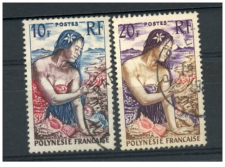Polynésie  -  1958-1960  :  Yv  9 + 11  (o) - Gebraucht