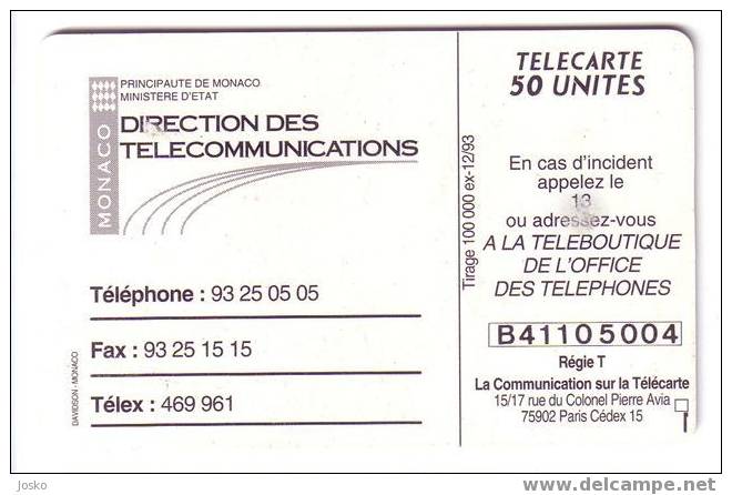 MONACO - Direction Des Telecommunications - Monace