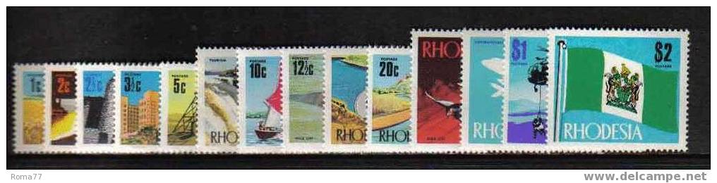 653 - RHODESIA , ORDINARIA N. 182/195  *** - Rhodesia (1964-1980)