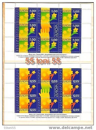 BULGARIA  / Bulgarie   EUROPA  - 2006  2v.-  2 Sheet  ** - 2006