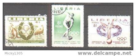 Liberia - Mi-Nr 498/500 Gestempelt / Used (G212) - Sommer 1956: Melbourne