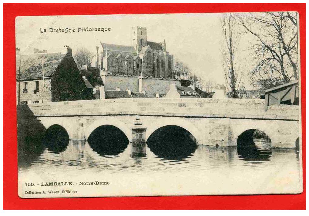 LAMBALLE 1900 EGLISE NOTRE DAME CARTE PRECURSEUR EN BON ETAT - Lamballe