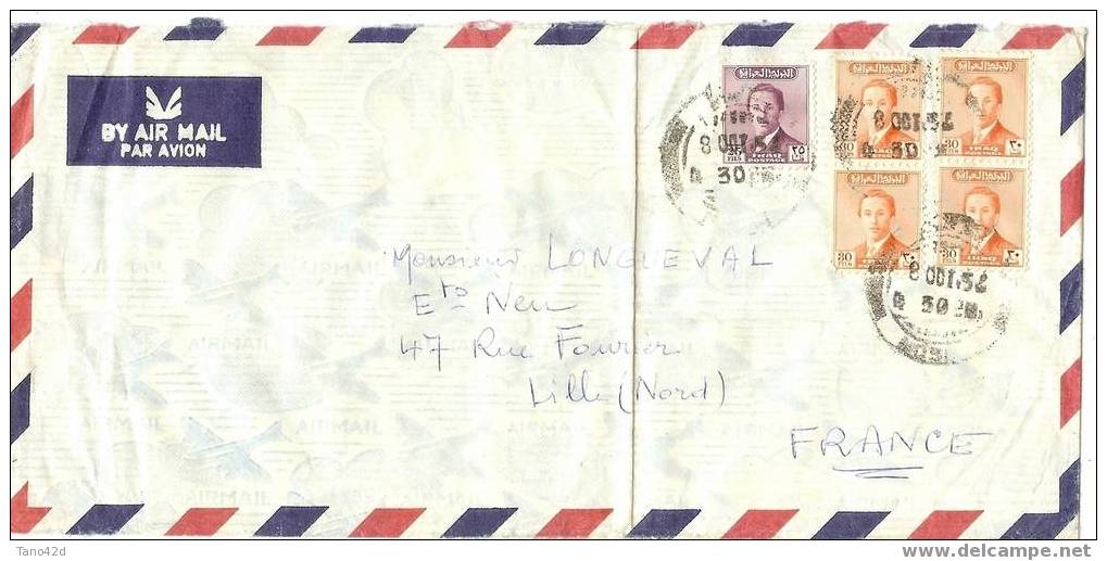 REF LBR 14 - IRAQ - LETTRE AVION OCTOBRE 1952 POUR LILLE - Iraq