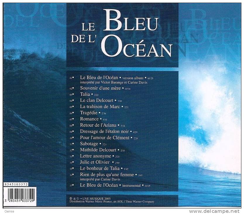 LE  BLEU  DE  L'OCEAN    CHANSON  GENERIQUE  DE  LA  SERIE  DE  T F 1    CD  NEUF - Musica Di Film