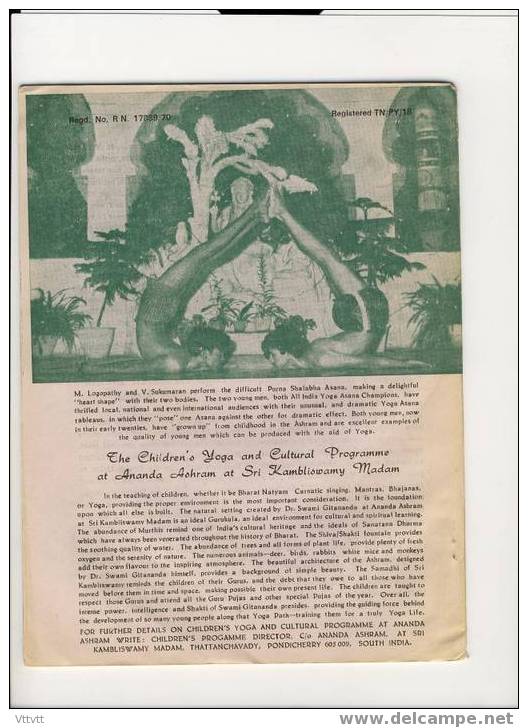 "YOGA LIFE" N° 9, September 1981, Vol 12 : The Blissful Mother Anandamayi Ma - Religion/ Spiritualisme