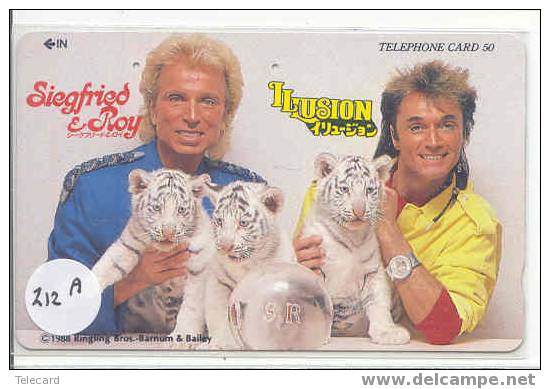 SIEGFRED & ROY Op Telefoonkaart Japan (212a) - Personnages