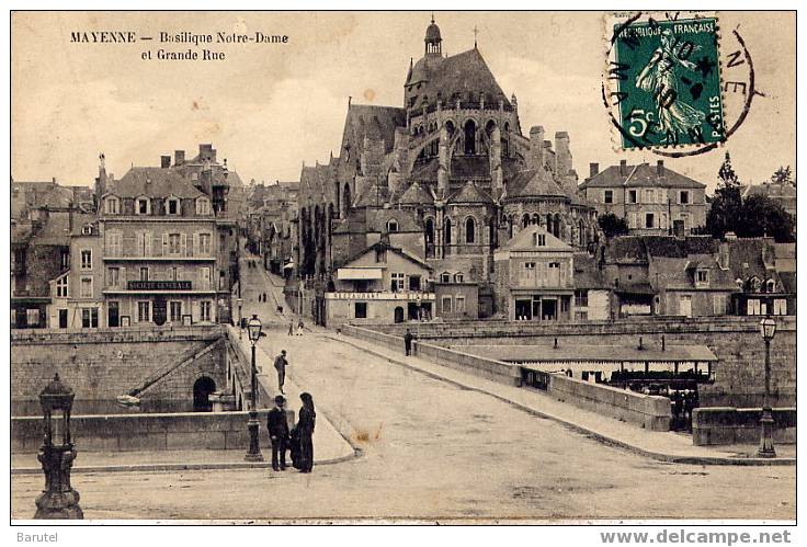 MAYENNE - Basilique Notre-Dame Et Grande Rue - Mayenne