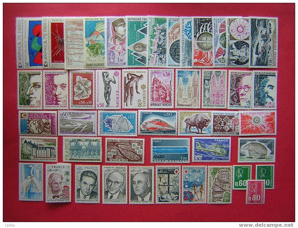 FRANCE ANNEE 1974 COMPLETE NEUVE**   47 TIMBRES. - 1970-1979