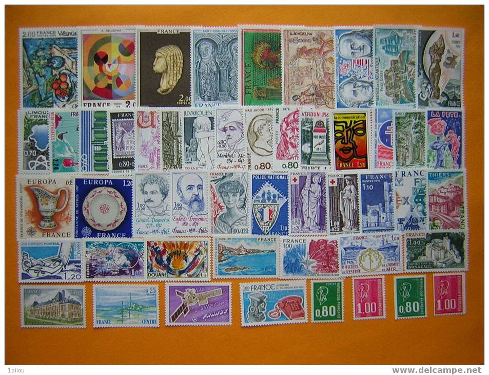 FRANCE ANNEE 1976 COMPLETE NEUVE**   52 TIMBRES. - 1970-1979