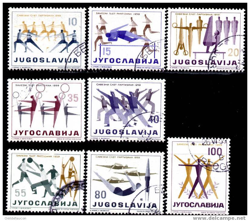 YOUGOSLAVIE - Yvert - 801/08** Mais Oblitérés : Cote 5.50 € - Ginnastica