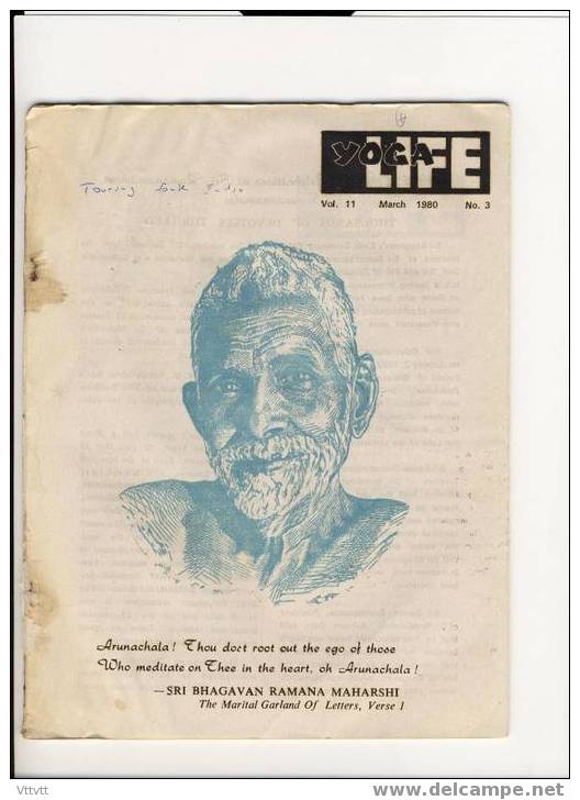 "YOGA LIFE" N°3, March 1980, Vol 13 - Religione/Spiritualismo