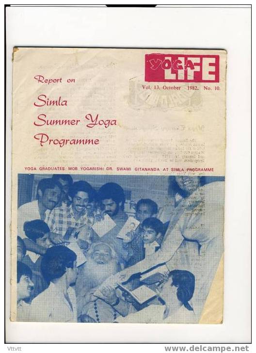 "YOGA LIFE" N° 10, October 1982, Vol 13 : Report On Simla Summer Yoga Programme - Religione/Spiritualismo