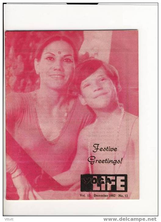 "YOGA LIFE" N° 12, December 1982, Vol 13 : Festive Greetings ! - Religion/ Spiritualisme