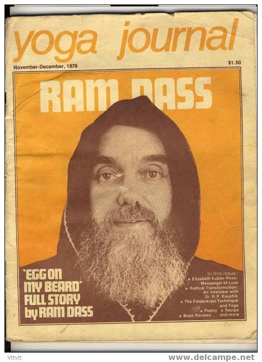 "YOGA JOURNAL", November-December 1976 : "Egg On My Beard" Full Story By Ram Dass - Religion/ Spirituality