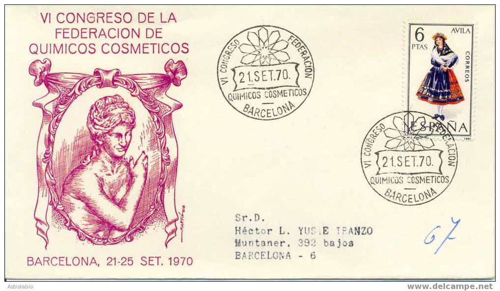 Espagne 1970 "Congreso Químicos Cosmeticos" Recommande - Scheikunde