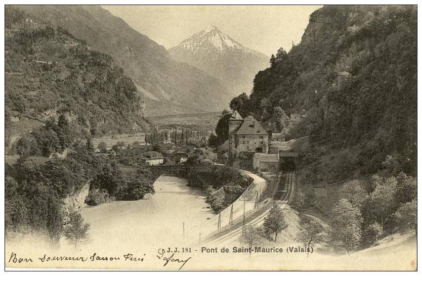 SUISSE - PONT DE SAINT MAURICE - Chemin De Fer - Saint-Maurice