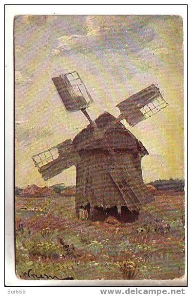 GOOD OLD POSTCARD - WINDMILL (signed) - Moulins à Vent