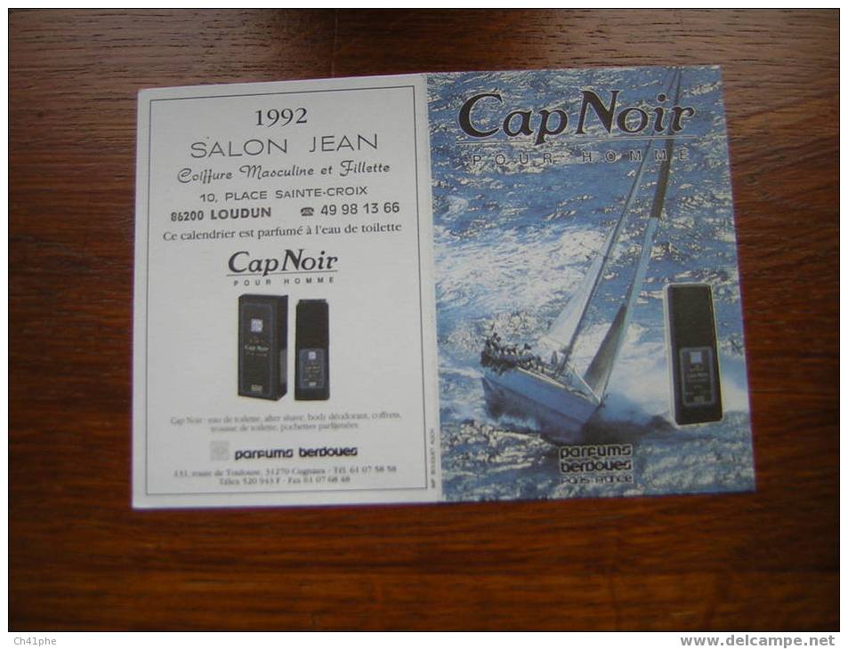 CALENDRIER PARFUME - CAP NOIR POUR HOMME - BERDOUES - Modernes (à Partir De 1961)