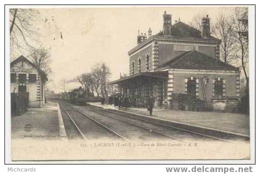 CPA 37 LACROIX - Gare De Blere Lacroix (Train) - Bléré