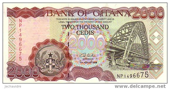 GHANA   2 000 Cedis   Daté Du 04-08-2003    Pick 33     ***** BILLET  NEUF ***** - Ghana