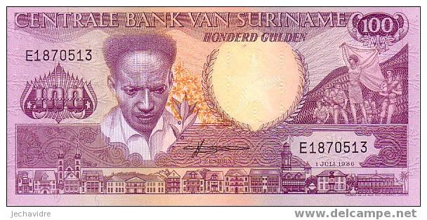 SURINAM   100 Gulden   Daté Du 01-07-1986   Pick 133a     ***** BILLET  NEUF ***** - Surinam